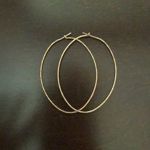 Rose gold delicate oval hoops